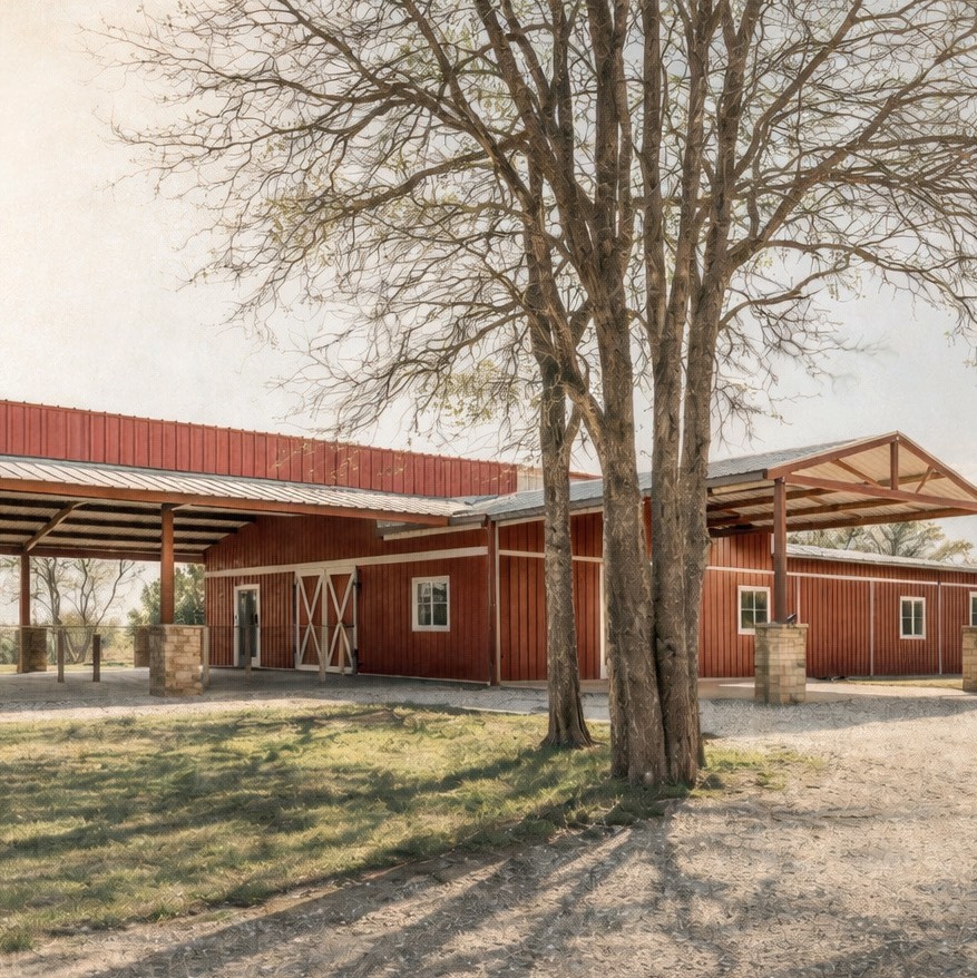 The Barn at Collins Crest exterior in Weatherford, Texas